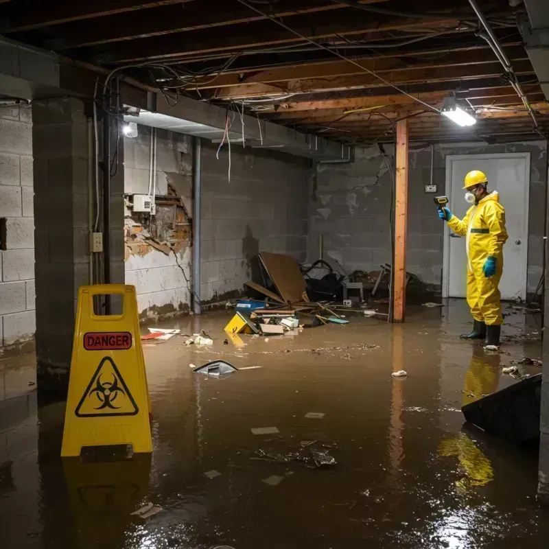 Flooded Basement Electrical Hazard in Henderson County, KY Property